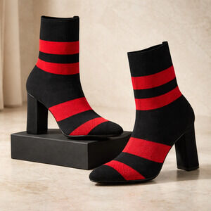 Cape Robbin Perry-2 Witchycore Cat in the Hat Sock Bootie 4" heel size 7.5